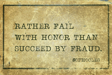 fail with honor Sophocles