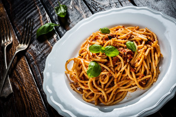 Pasta spaghetti bolognese