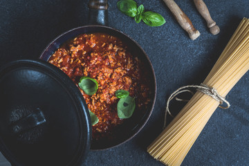 Italian pasta spaghetti bolognese