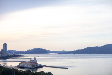 都会　風景　夕日　現代　都市