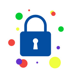 Icons flat closed lock. Symbols vector security. Isolated symbol on white background