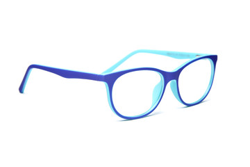 Side view plastic frame rim for children's glasses. Eyeglasses for children's vision correction.