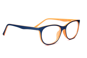 Side view plastic frame rim for children's glasses. Eyeglasses for children's vision correction.