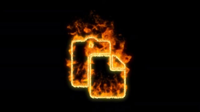 paste symbol inflames. Then disappears. In - Out loop. Alpha channel Premultiplied - Matted with color black