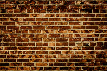 Brick wall. Brick texture. Dark brown brick wall. Brick background. Grunge wall texture background....