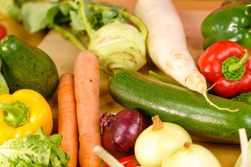 Many healthy colorful vegetables
