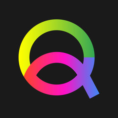 Letter Q logo icon design template elements. Gradient color. EPS 10