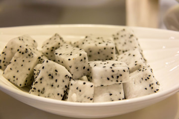  fresh fruit in dish for eat
