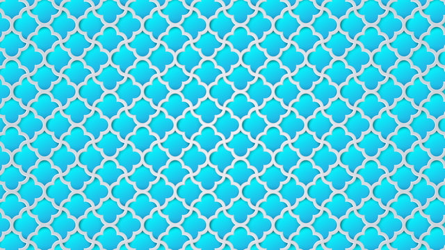 Abstract Luxury Blue Islamic Pattern Background