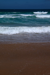 Portrait orientation view of beach in Namibe desert