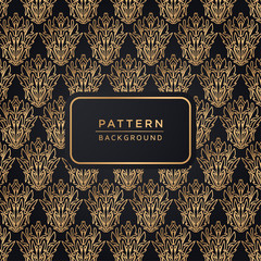 Decorative elegant ornamental pattern background In Gold Color