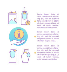 Manicure article page vector template