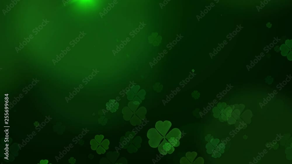 Aufkleber st. patrick's day green shamrock leaves background. patrick's day backdrop with growing clover leaf 