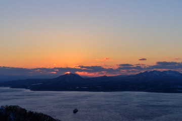 箱館山からの夕景