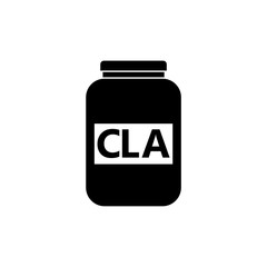 Sport nutrition icon in flat style, Power drink athletic supplement energy icon