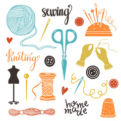 Arts and crafts sewing supplies, tools