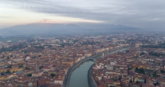 Aerial view of Pisa italy
