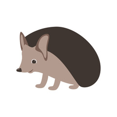 cartoon eared hedgehog. vector illustration,flat style