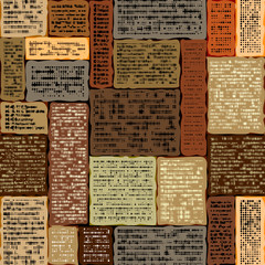 Fototapeta premium Imitation of a abstract vintage newspaper. Unreadable text.