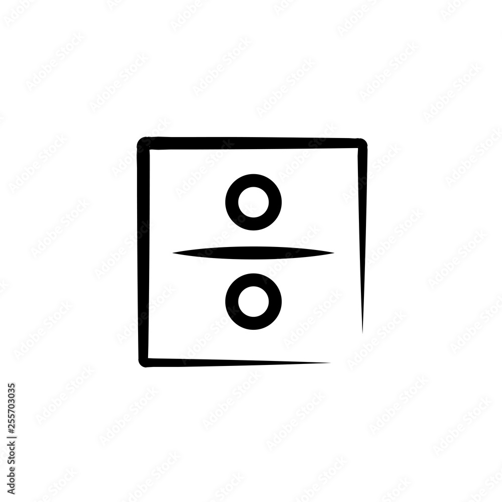 Aufkleber division sign outline icon. linear style sign for mobile concept and web design. arithmetic divide s