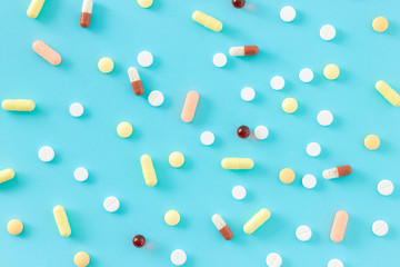 Vitamin pills background