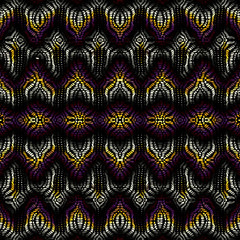 Vector ethnic tribal pattern. Seamless art image.