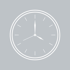 Wall clock icon on gray background for any occasion