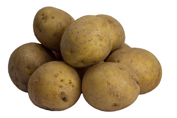 Potatoes isolated on white background