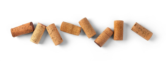 Whine corks isolated on white - Powered by Adobe