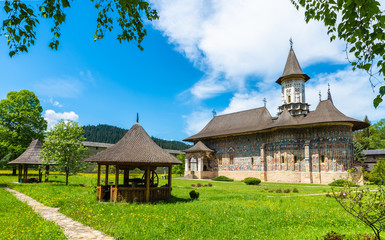 Fototapeta na wymiar Sucevita orthodox painted monastery, Suceava town, Romania