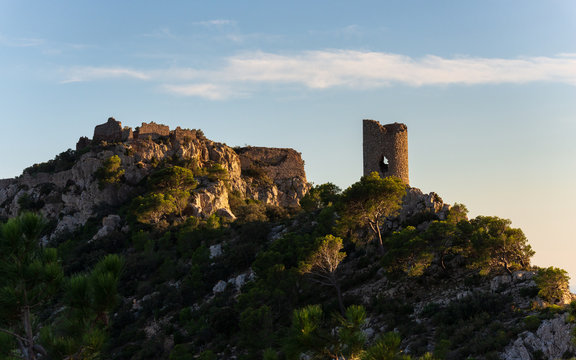 Ruinas del castillo de Montorn&eacute;s. Benicassim. Castell&oacute;n. Comunidad Valenciana. Espa&ntilde;a