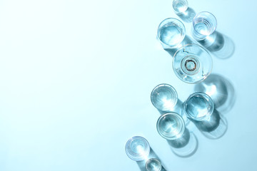 Drinking clear water concept