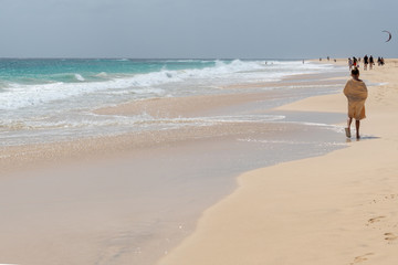calm waves on the beach 