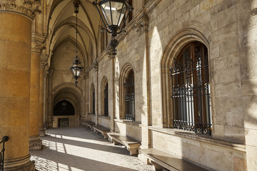 corridors of the old Viennese City Hall of Austria