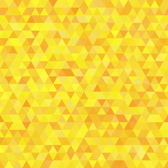 Abstract background consisting of yellow triangles. Geometric design for business presentations or web template banner flyer. Illustration pattern.