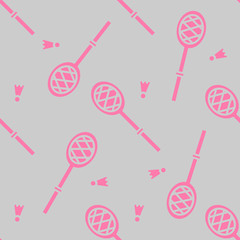 Badminton vector pattern
