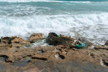 Fototapeta na wymiar dessert, beach and ocean on Sal island, cape verde