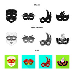 Vector illustration of luxury and celebration icon. Set of luxury and hide  stock vector illustration.