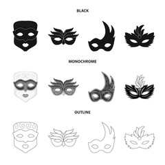 Obraz premium Vector design of luxury and celebration sign. Set of luxury and hide stock symbol for web.