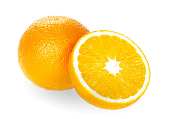 Fresh orange isolated on white background