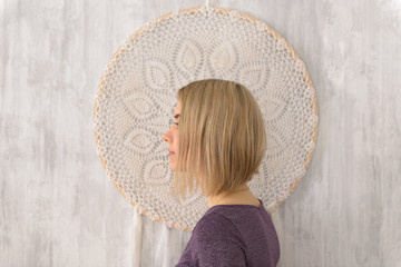 Girl and dream catcher