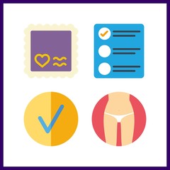 4 form icon. Vector illustration form set. checked and list icons for form works - 255723826
