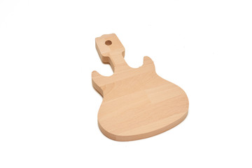 cutting board made of beech wood as result of milling on a white background