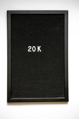 Fototapeta premium Letterboard black with white plastic letters letter board quote