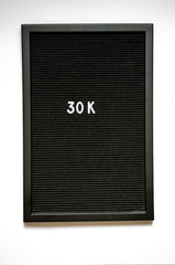 Fototapeta premium Letterboard black with white plastic letters letter board quote