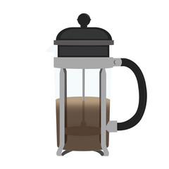 Illustration Frenchpress Kaffee