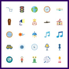 25 night icon. Vector illustration night set. planet and lamp icons for night works