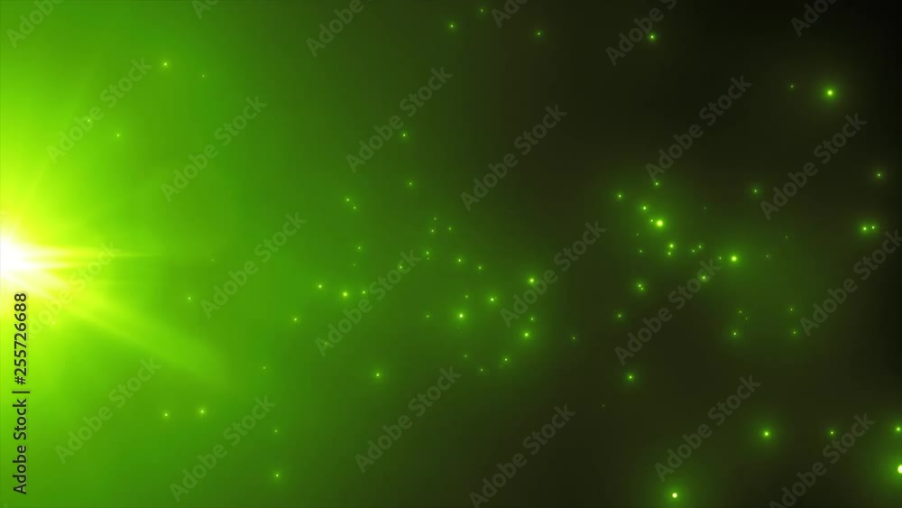 Poster Abstract Light Particle Background Flowing Loop/ 4k animation of an abstract beautiful shining light particle background seamless looping