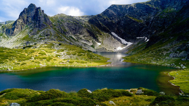 View on the beautiful Rila seven lakes, Bulgaria