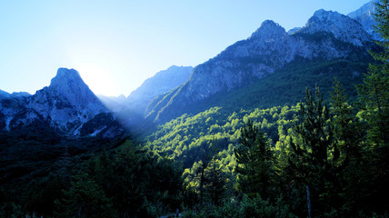 Beautiful hike between the remote villages of Theth and Valbona, in the backlands of Shkoder, Albania.